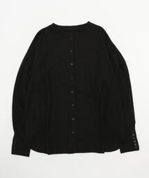 リブロングカフブラウス