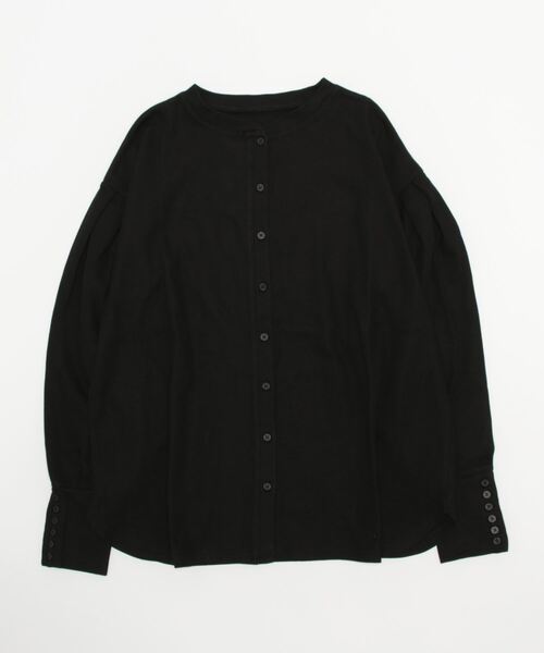 STYLEBLOCK（スタイルブロック）の「リブロングカフブラウス（シャツ/ブラウス・レディース・ホワイト系その他/ホワイト/ブラック・M）」の3枚目の写真