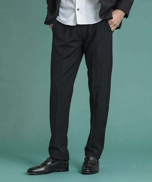 MICHEL KLEIN HOMME (ミッシェルクランオム)の「オックススラックスパンツ(スラックス・メンズ・ブラック/ブルー/ライトグレー・X-LARGE/MEDIUM/LARGE)」の2枚目の写真