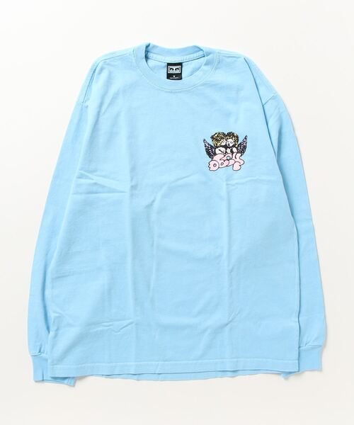 OBEY(オベイ)の「OBEY/オベイ ヘビーウェイト天使プリントロンT(Tシャツ/カットソー・メンズ・ホワイト/グリーン/ブルー・LARGE/MEDIUM)」の9枚目の写真