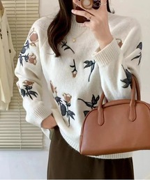 花柄ニット