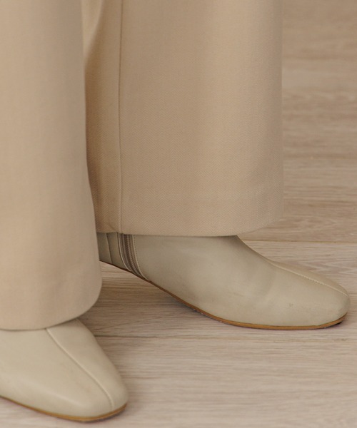 flower（フラワー）の「ウォーミ―タックパンツ（その他パンツ・レディース・ブラウン/アイボリー・FREE）」の5枚目の写真