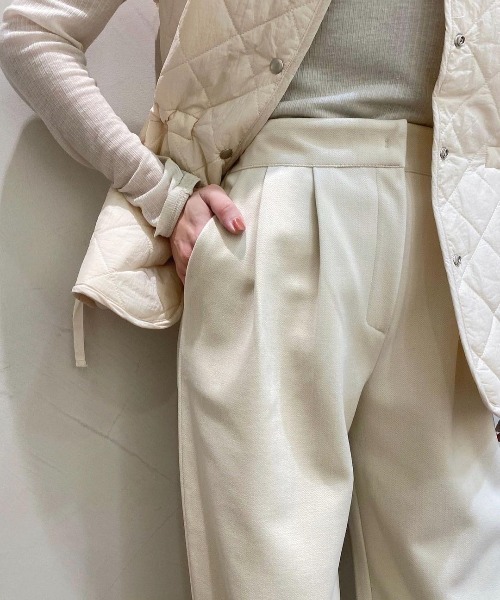 flower（フラワー）の「ウォーミ―タックパンツ（その他パンツ・レディース・ブラウン/アイボリー・FREE）」の19枚目の写真