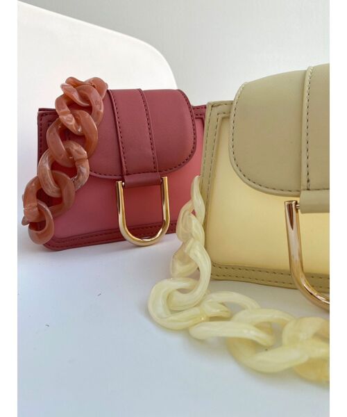 RESEXXY（リゼクシー）の「コンパクトミニバッグ（ハンドバッグ・レディース・ピンク/イエロー・FREE）」の3枚目の写真