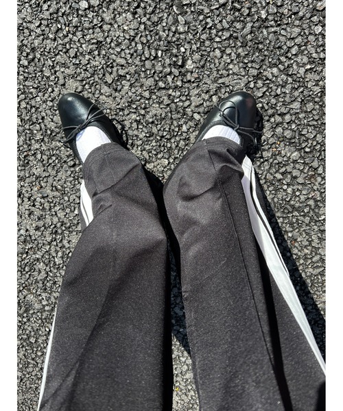 WC（ダブル シー）の「ラインフレアジャージパンツ（スウェットパンツ・レディース・ピンク/ブラック/グリーン/ライトパープル・FREE）」の5枚目の写真