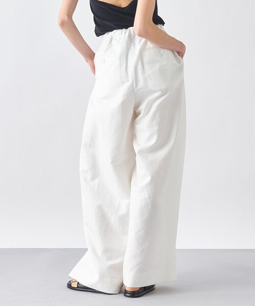 JOSEPH STUDIO（ジョゼフストゥディオ）の「【洗える・ユニセックス】ハイカウントリネン　パンツ（その他パンツ・メンズ・ホワイト系/ブラック系・2/4/6/8）」の6枚目の写真