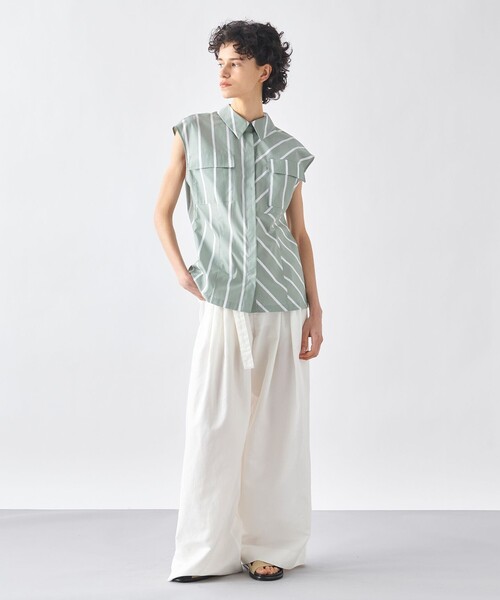 JOSEPH STUDIO（ジョゼフストゥディオ）の「【洗える・ユニセックス】ハイカウントリネン　パンツ（その他パンツ・メンズ・ホワイト系/ブラック系・2/4/6/8）」の8枚目の写真