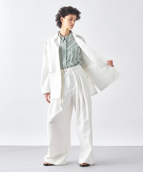 JOSEPH STUDIO（ジョゼフストゥディオ）の「【洗える・ユニセックス】ハイカウントリネン　パンツ（その他パンツ・メンズ・ホワイト系/ブラック系・2/4/6/8）」の9枚目の写真