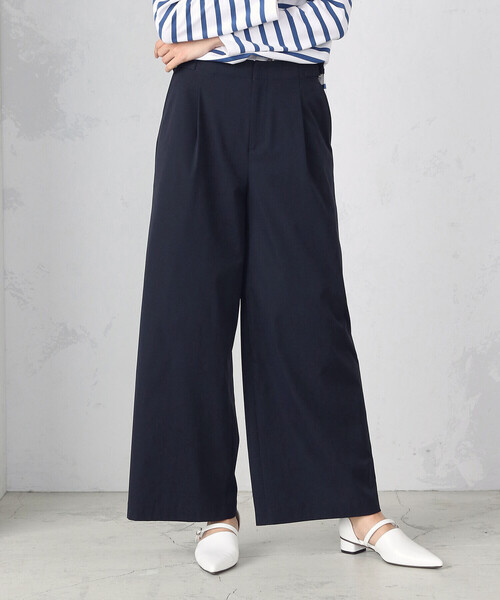 COMME CA ISM(コムサイズム)の「チノワイドパンツ(チノパンツ・レディース・ネイビー/ブラウン・L/M)」の2枚目の写真