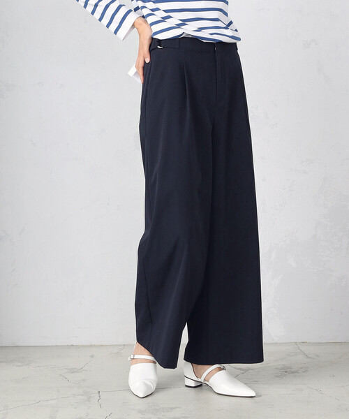 COMME CA ISM(コムサイズム)の「チノワイドパンツ(チノパンツ・レディース・ネイビー/ブラウン・L/M)」の9枚目の写真