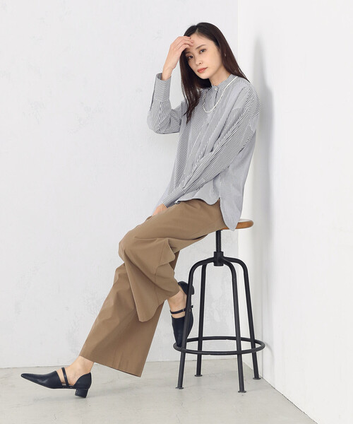 COMME CA ISM(コムサイズム)の「チノワイドパンツ(チノパンツ・レディース・ネイビー/ブラウン・L/M)」の10枚目の写真