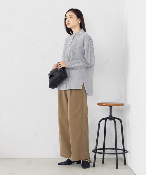COMME CA ISM(コムサイズム)の「チノワイドパンツ(チノパンツ・レディース・ネイビー/ブラウン・L/M)」の12枚目の写真