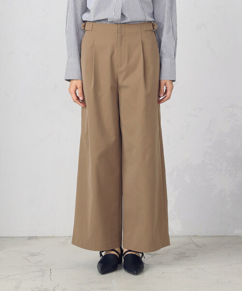 COMME CA ISM(コムサイズム)の「チノワイドパンツ(チノパンツ・レディース・ネイビー/ブラウン・L/M)」の16枚目の写真
