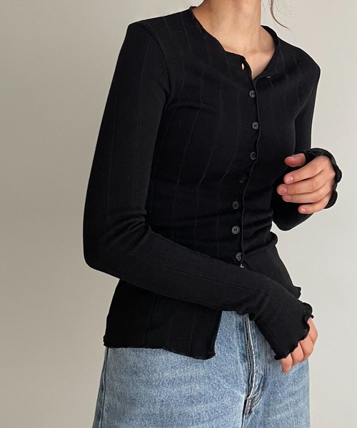 【値下げ】CANAL JEAN2着El marメローリブカーディガン CANAL JEAN（キャナルジーン）の「El mar(エルマール) メロー