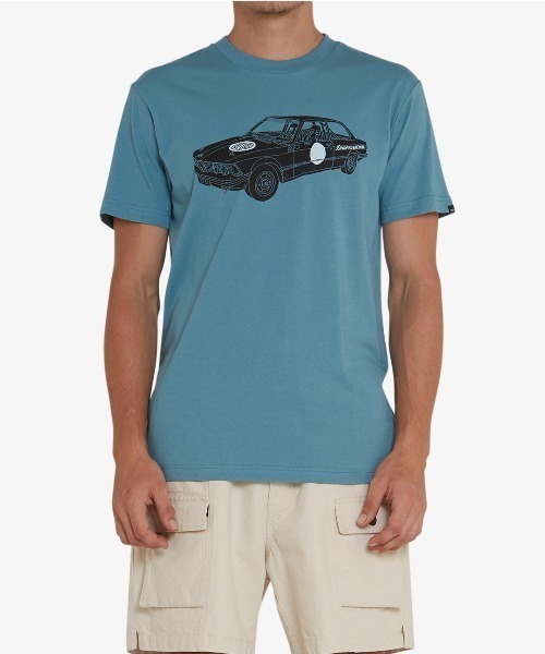 DEUS EX MACHINA（デウスエクスマキナ）の「RALLYEYE TEE（Tシャツ/カットソー・メンズ・オリーブ/ブルー・SMALL/MEDIUM/LARGE）」の2枚目の写真