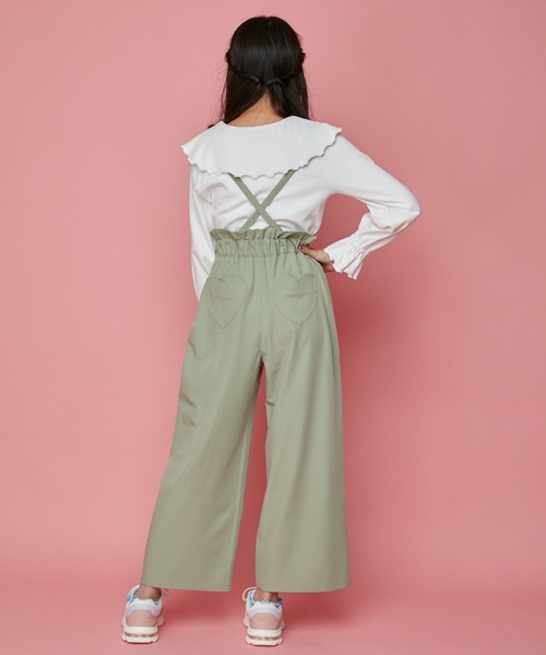 JENNI love（ジェニィラブ）の「ビッグカラーキャンディスリーブロンT（Tシャツ/カットソー・キッズ・オフホワイト/ピンク/ブラック・130cm/140cm/150cm/160cm）」の5枚目の写真