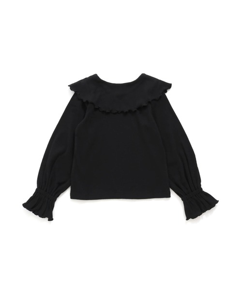 JENNI love（ジェニィラブ）の「ビッグカラーキャンディスリーブロンT（Tシャツ/カットソー・キッズ・オフホワイト/ピンク/ブラック・130cm/140cm/150cm/160cm）」の14枚目の写真