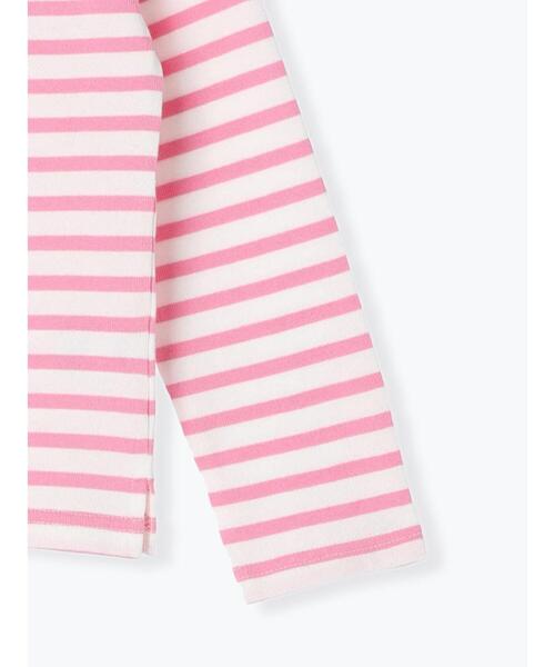 Samansa Mos2 Lagom（サマンサモスモスラーゴム）の「ハリネズミ刺繍ボーダープルオーバー（Tシャツ/カットソー・キッズ・グリーン/ブルー/ピンク・100cm/110cm/120cm/130cm/95cm）」の7枚目の写真