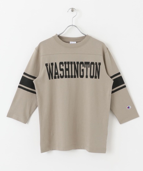 Champion(チャンピオン)の「Champion 3/4SLEEVE T-SHIRTS(Tシャツ/カットソー・レディース・ブラック/ベージュ系その他/ホワイト・SMALL)」の6枚目の写真