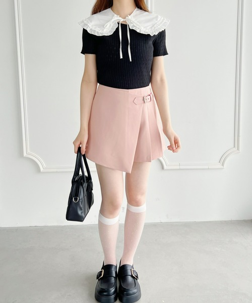 Loueme（ルエム）の「【23S/S】透かし編みサマーリブトップス（Tシャツ/カットソー・レディース・ホワイト/ライトブルー/ブラック・FREE）」の5枚目の写真