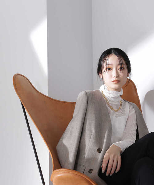 NATURAL BEAUTY BASIC(ナチュラルビューティーベーシック)の「◇【Oggi掲載】ノーカラージャケット(ノーカラージャケット・レディース・ベージュ系その他/オフホワイト・MEDIUM/SMALL)」の14枚目の写真