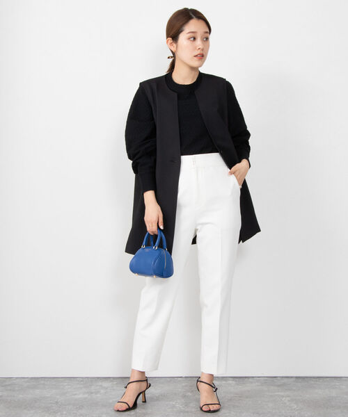 NOLLEY’S（ノーリーズ）の「シャーリングジャガードプルオーバーカットソー（Tシャツ/カットソー・レディース・オフホワイト/ブラック/ミント・38）」の10枚目の写真