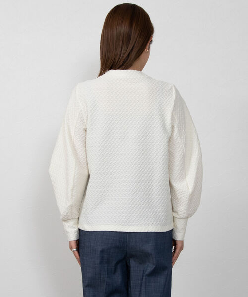 NOLLEY’S（ノーリーズ）の「シャーリングジャガードプルオーバーカットソー（Tシャツ/カットソー・レディース・オフホワイト/ブラック/ミント・38）」の19枚目の写真