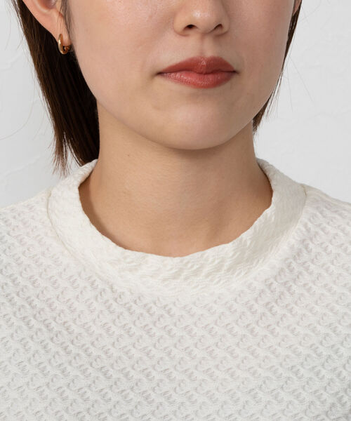 NOLLEY’S（ノーリーズ）の「シャーリングジャガードプルオーバーカットソー（Tシャツ/カットソー・レディース・オフホワイト/ブラック/ミント・38）」の9枚目の写真