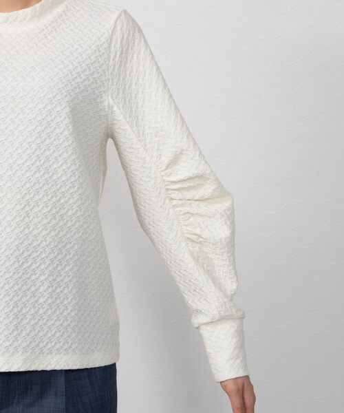 NOLLEY’S（ノーリーズ）の「シャーリングジャガードプルオーバーカットソー（Tシャツ/カットソー・レディース・オフホワイト/ブラック/ミント・38）」の16枚目の写真