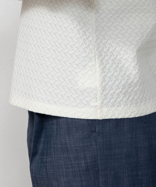 NOLLEY’S（ノーリーズ）の「シャーリングジャガードプルオーバーカットソー（Tシャツ/カットソー・レディース・オフホワイト/ブラック/ミント・38）」の22枚目の写真