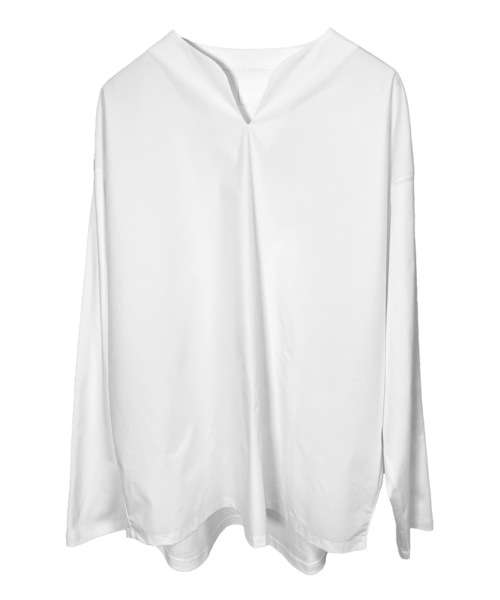 FORTUNA HOMME（フォルトゥナオム）の「FORTUNAHOMME Keyneck Docking L/S Tee（Tシャツ/カットソー・メンズ・ブラック/ホワイト・2/1）」の2枚目の写真