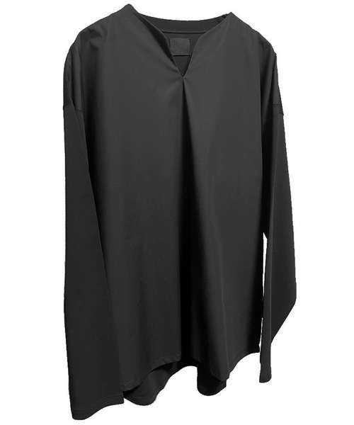 FORTUNA HOMME（フォルトゥナオム）の「FORTUNAHOMME Keyneck Docking L/S Tee（Tシャツ/カットソー・メンズ・ブラック/ホワイト・2/1）」の6枚目の写真
