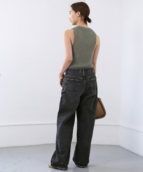 AGOLDE(エーゴールドイー)の「【AGOLDE / エーゴールドイー】 LOW RISE BAGGY PARADOX(デニムパンツ・レディース・チャコールグレー・26/25/27/24)」の4枚目の写真
