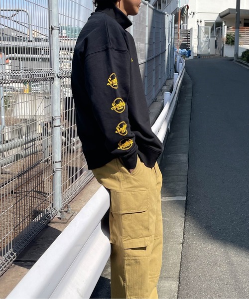 SPALDING（スポルディング）の「【 SPALDING / スポルディング 】オーバーサイズド タートルネック スウェットシャツ  BIGSIZE TURTLENECK SWEATSHIRTS（スウェット・メンズ・ホワイト/ブラック・X-LARGE/LARGE/MEDIUM/SMALL）」の6枚目の写真