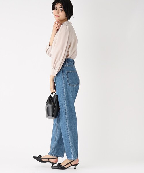 index（インデックス）の「◆2WAY パール調ボタンジョーゼットブラウス（シャツ/ブラウス・レディース・チャコールグレー/ライトベージュ/ライトブルー・36/38/40/42）」の18枚目の写真