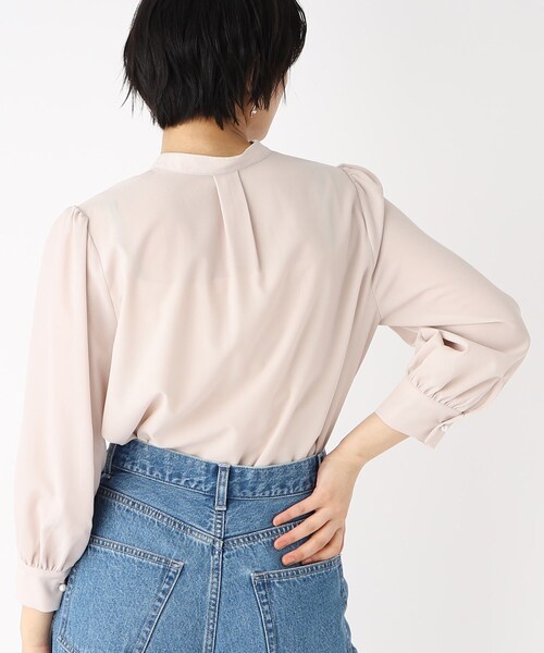 index（インデックス）の「◆2WAY パール調ボタンジョーゼットブラウス（シャツ/ブラウス・レディース・チャコールグレー/ライトベージュ/ライトブルー・36/38/40/42）」の22枚目の写真