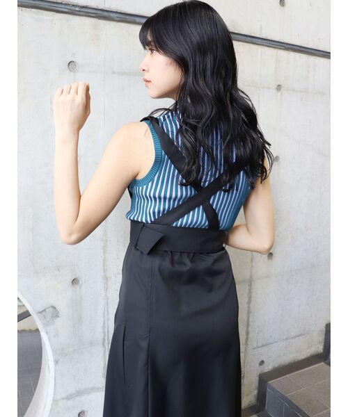 MURUA（ムルーア）の「ミニマルストライプニット（ニット/セーター・レディース・ブラック/ベージュ/ブルー・FREE）」の21枚目の写真