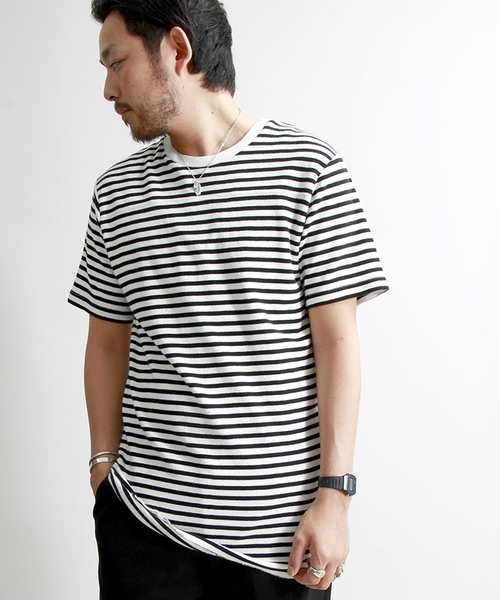 WEGO（ウィゴー）の「WEGO/ロングワッフルTシャツ（Tシャツ/カットソー・メンズ・ホワイト/ホワイト系その他/ブルー/カーキ・MEDIUM/LARGE）」の3枚目の写真