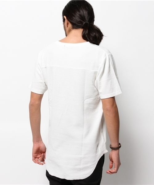 WEGO（ウィゴー）の「WEGO/ロングワッフルTシャツ（Tシャツ/カットソー・メンズ・ホワイト/ホワイト系その他/ブルー/カーキ・MEDIUM/LARGE）」の8枚目の写真