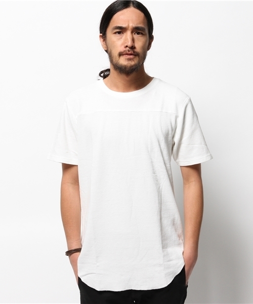 WEGO（ウィゴー）の「WEGO/ロングワッフルTシャツ（Tシャツ/カットソー・メンズ・ホワイト/ホワイト系その他/ブルー/カーキ・MEDIUM/LARGE）」の5枚目の写真