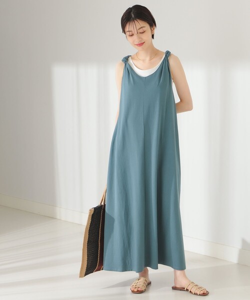 B:MING by BEAMS(ビーミングバイビームス)の「B:MING by BEAMS / ノット マキシワンピース(ワンピース・レディース・ブラウン/ベージュ/ブルー系その他・SMALL/MEDIUM)」の3枚目の写真