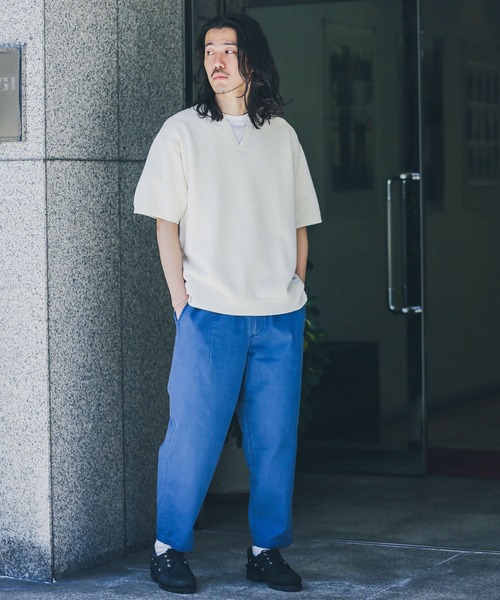 URBAN RESEARCH Sonny Label（アーバンリサーチサニーレーベル）の「『別注』BAEXFATE×Sonny Label　ムラ染リップストップイージーパンツ（その他パンツ・メンズ・アイボリー/ブラック/ブルー・LARGE/MEDIUM）」の13枚目の写真