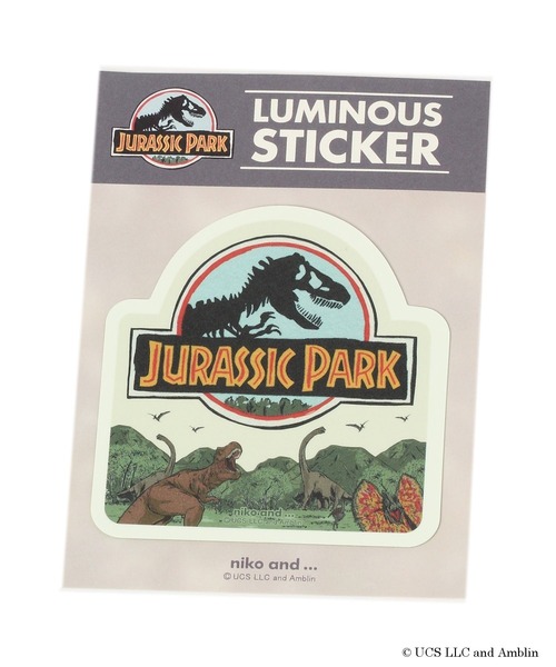 niko and...（ニコアンド）の「【ジュラシック・パーク】コラボ蓄光ステッカー（ステッカー/テープ・レディース・ホワイト/オレンジ/ダークグレー/グリーン・0）」の2枚目の写真