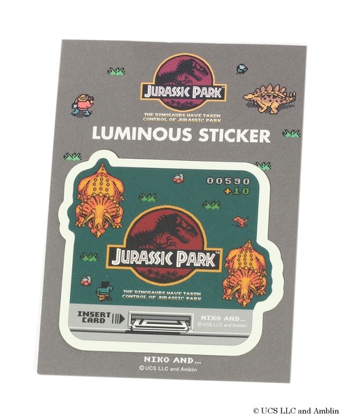 niko and...（ニコアンド）の「【ジュラシック・パーク】コラボ蓄光ステッカー（ステッカー/テープ・レディース・ホワイト/オレンジ/ダークグレー/グリーン・0）」の4枚目の写真