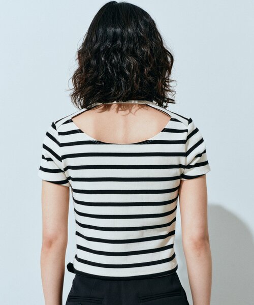CODE A（コードエー）の「open back mini tops（Tシャツ/カットソー・レディース・ブラック/ブラック系2・00）」の4枚目の写真
