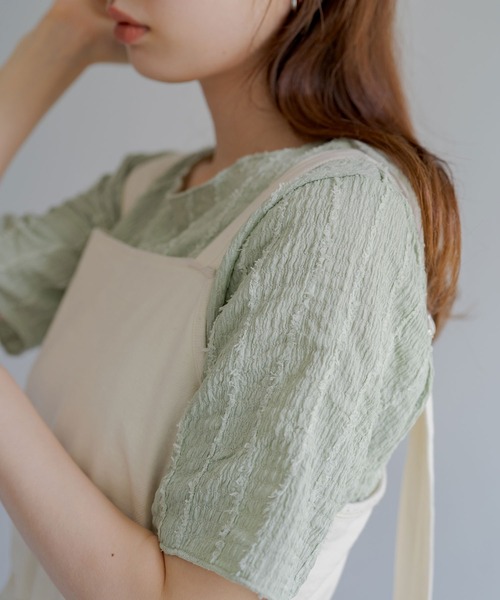 Kastane（カスタネ）の「シャギーTee（Tシャツ/カットソー・レディース・サックスブルー/グリーン/アイボリー・FREE）」の2枚目の写真