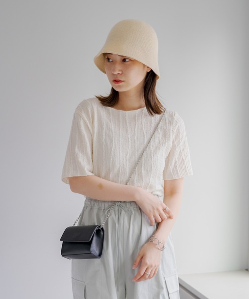 Kastane（カスタネ）の「シャギーTee（Tシャツ/カットソー・レディース・サックスブルー/グリーン/アイボリー・FREE）」の19枚目の写真