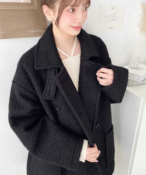 美品 BEST EASE ウール アンゴラ フェイク ファー ロング コート 日本製 11 ブラック 黒 TOKYOSTYLE レディース PR1908-765 フェイクウールスタンドカラーAラインコート 通販ニッセン