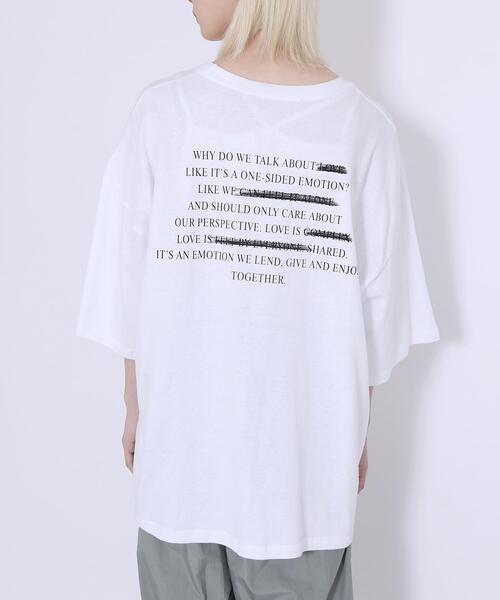 Figments（フィグメンツ）の「message Tシャツ（Tシャツ/カットソー・レディース・ホワイト/ブラック・FREE）」の14枚目の写真