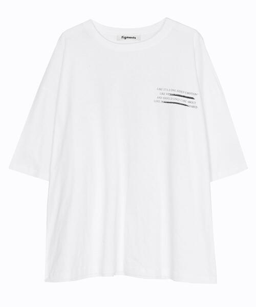 Figments（フィグメンツ）の「message Tシャツ（Tシャツ/カットソー・レディース・ホワイト/ブラック・FREE）」の21枚目の写真